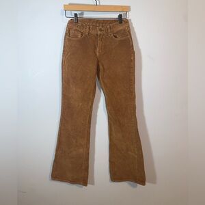 John galt brandy light brown tan Corduroy Flare Pants size 5 thick cotton